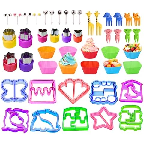 Sandwich Cutters for Kids - Vegetable Fruit Bread Shape Cheese Cookie Cutter Molds for Boys and Girls Lunch Bento box Cover