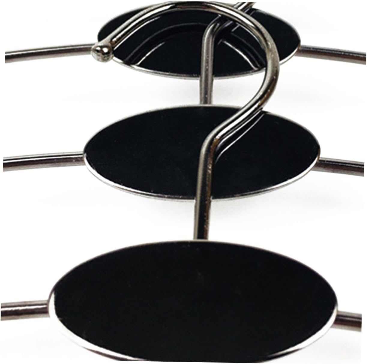10pcs Strong Metal Pants Hangers Non-Slip Clips Rolling Rack for Jeans Underwear Space-Saving Chrome-Plated Suit Hangers for Home Shop