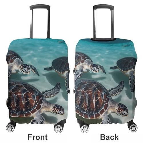 Sea Turtles Suitcase Covers Luggage Protector - Travel Elastic Baggage Case Protective, Washable Anti-scratch Large Suit Case Cover for Suitcases Fits 19-32 Inch Luggages S3