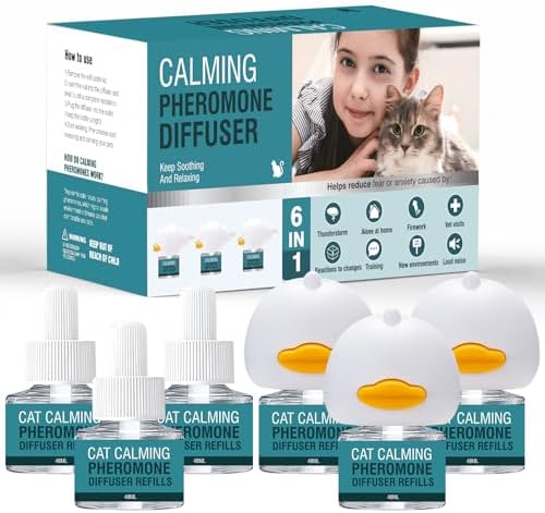 Cat Calming Diffuser 6 in 1 Multicat Calming Pheromones Diffusers...