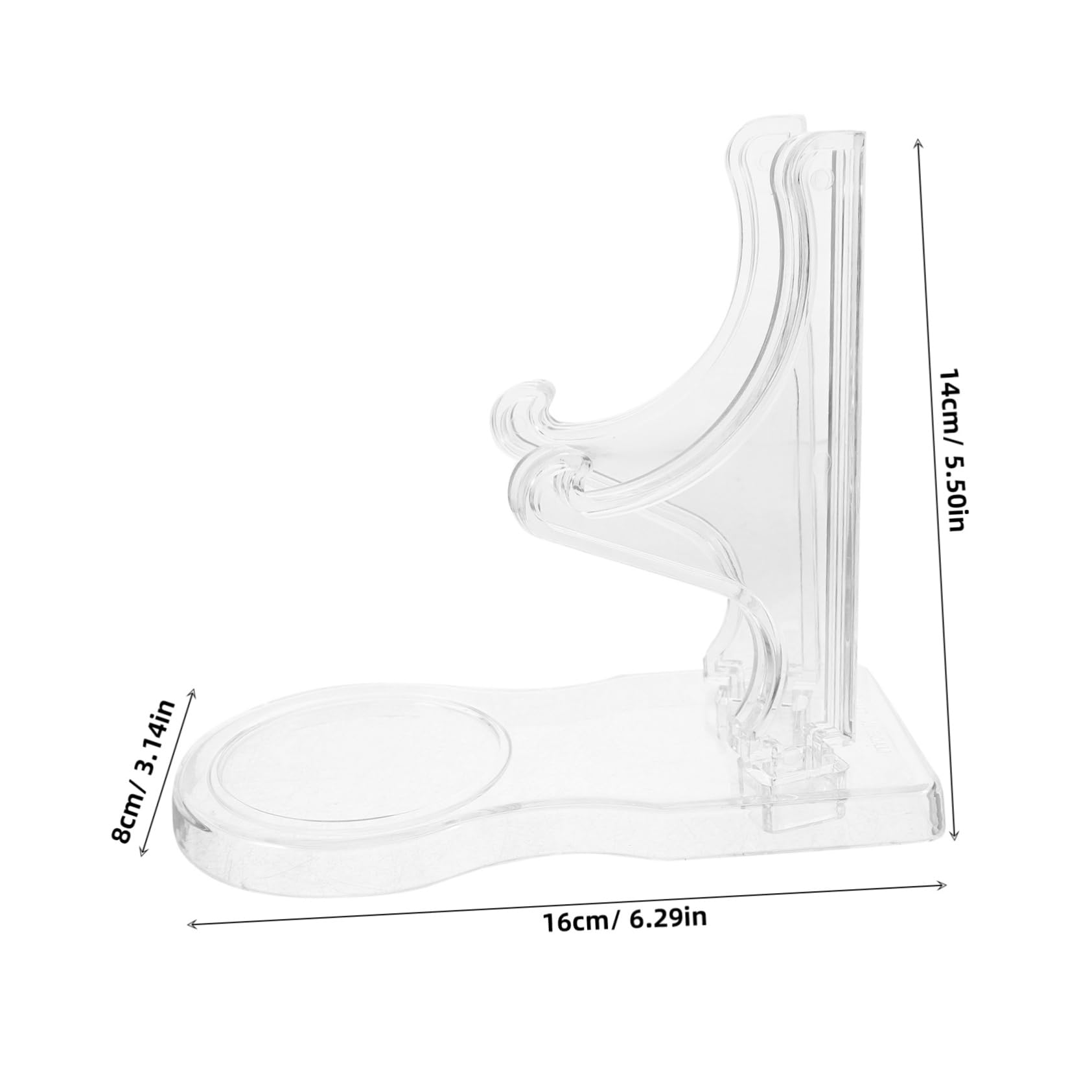 KICHOUSE Plastic Plate Stand for Display Anti-Slip Holder for Tea Sets Cups and Dishes Stylish and Stand for Home Shop