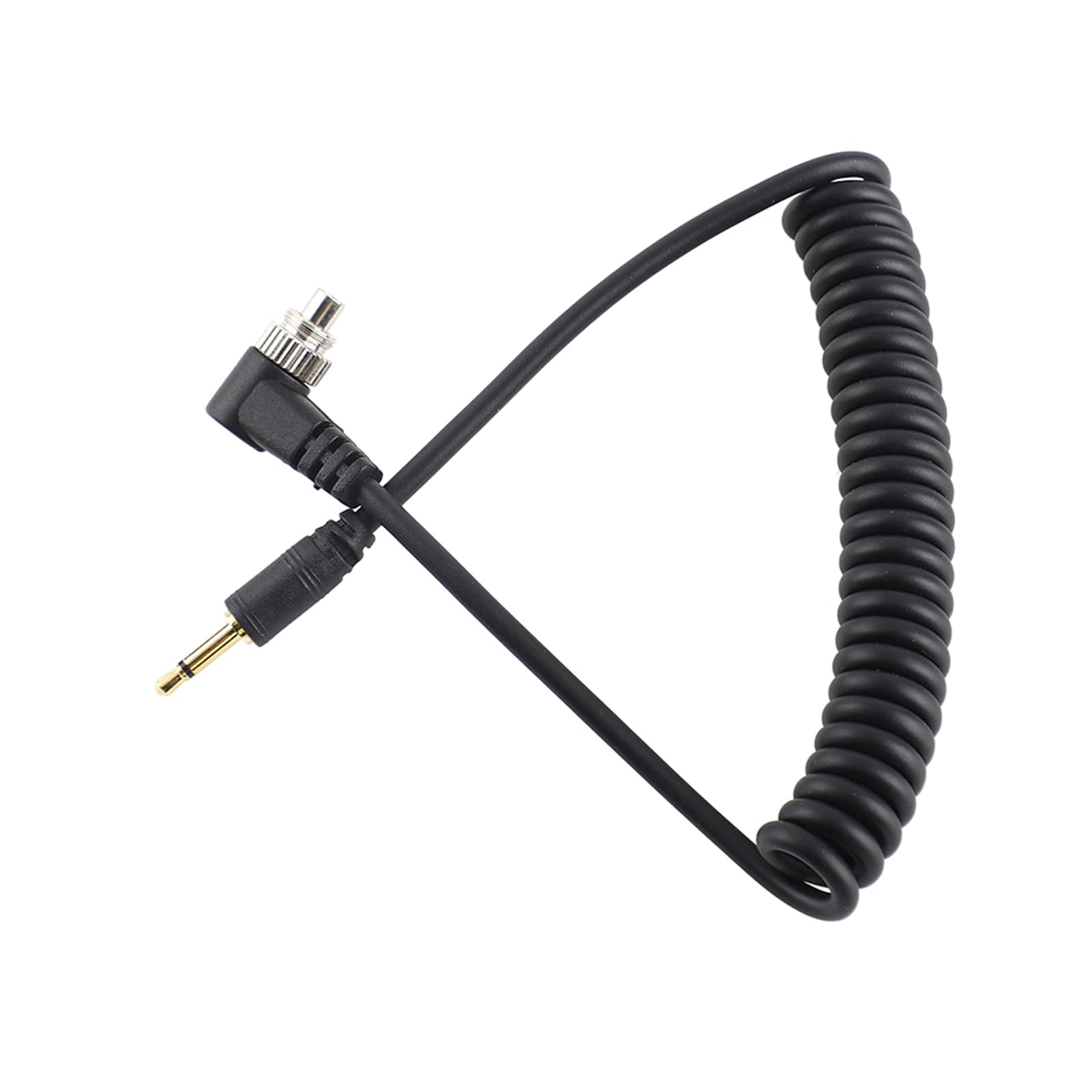 Cavo Di Sincronizzazione Flash PC Da 3.5mm A Maschio – Spirale Con Blocco A Vite Per Fotocamere Digitali (2 Pezzi) - 4