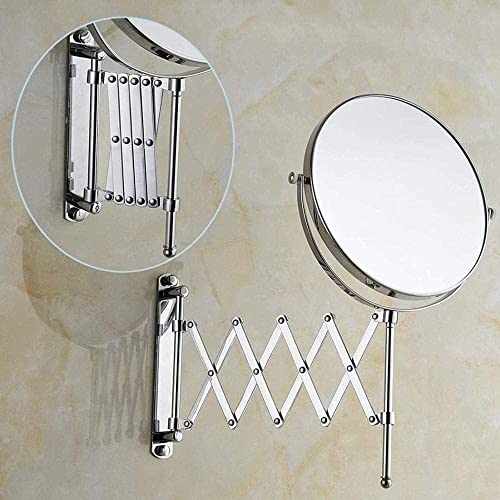Miroir Grossissant 10x Miroir de Maquillage Mural Double Face Extensible 8" - 4