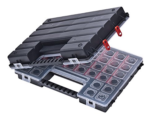 XL Doppeldecker Organizer Sortimentskasten 12-54 Fächer Kleinteilemagazin Schraubenbox Werkzeugkasten Schmuckbox…