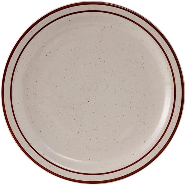 Tuxton China TBS-006 Plate, 6-1/2" Diameter, Round, Narrow Rim, Microwave and Dishwasher Safe, Oven Proof, Fully Vitrified, Ceramic, Bahamas, Pack of 36