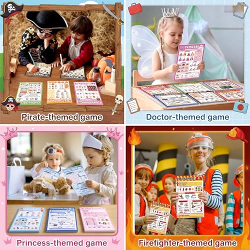 Image of Eaasty 24 Pack Kids Pretend Play Notepads 4x24 Inch,Mixed
