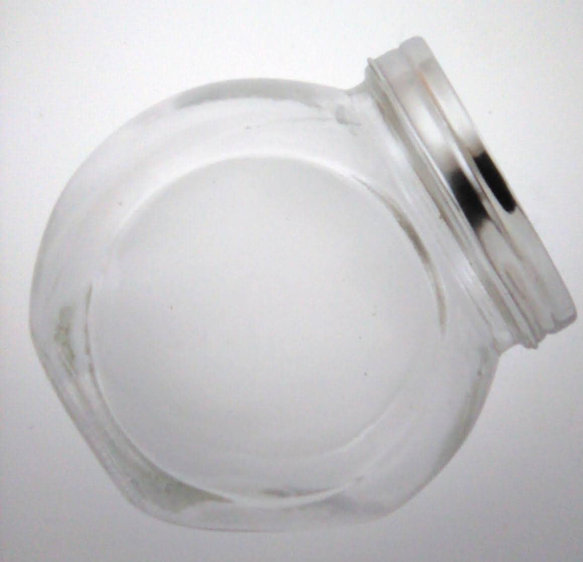 JF- Glass Storage Jars with Metal Screw on Lids, 4 Styles (Classic Counter Top Glass Cookies)