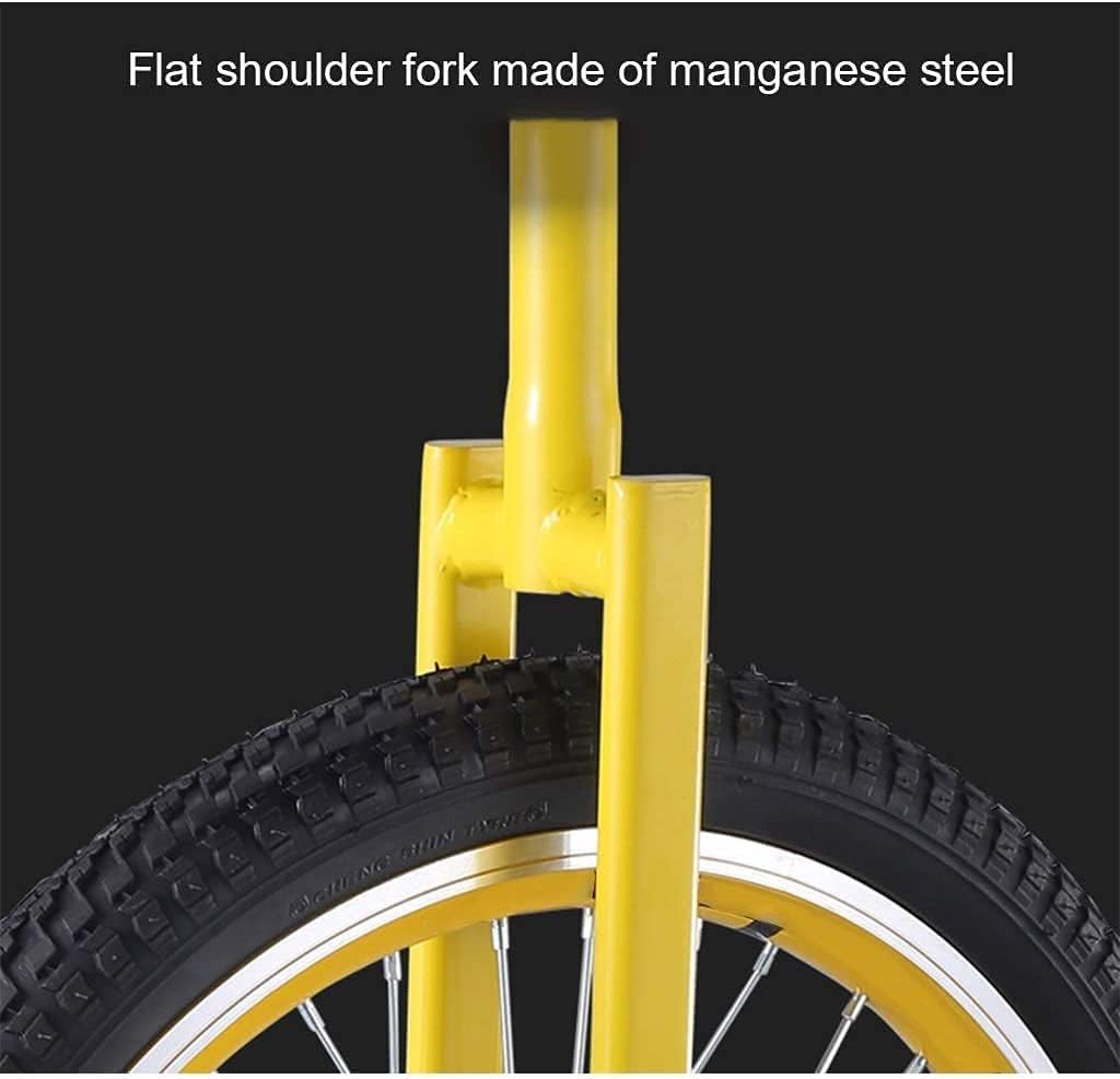 Unicycle Cycling for Outdoor Exercise, Standard Comfortable Saddle, Acrobatic Cycling for Beginners in Outdoor Sports (Color : Yellow, Size : 16 inch)