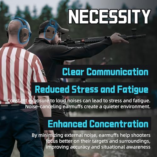 Image of ZOHAN EM054 Electronic Ear Protection for Shooting Range with Sound Amplification Noise Reduction, Ear Muffs for Gun Range