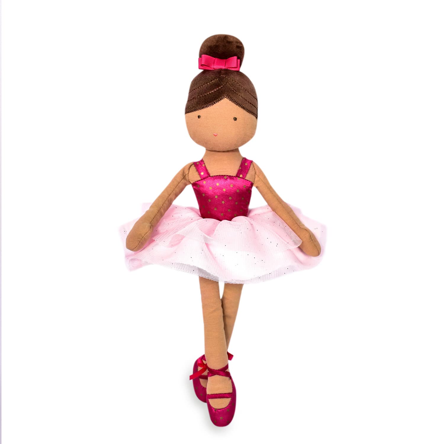 Jolijou - MY PETITE BALLERINE - lalki szmaciane - Isadora - malina - JJ6036