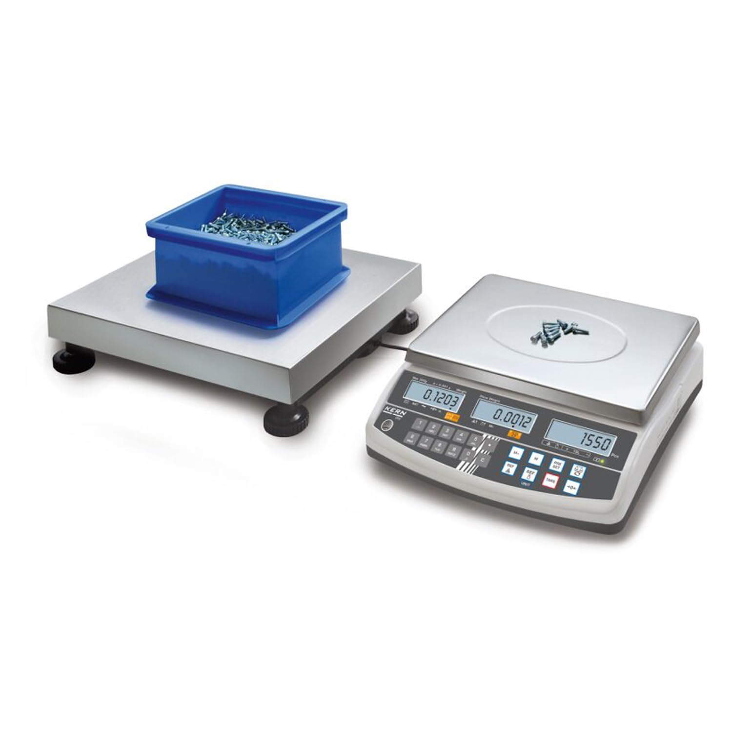 KERN Zählsystem zum Zählen Kleinster Teile in Großen Mengen, Zählauflösung bis zu 999.999 Punkte, 60 g Wägebereich, 500mm x 400mm x 137mm