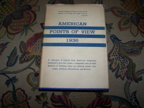American Points of View 1936 B000PRNCE4 Book Cover