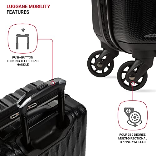 SwissGear 8018 Expandable Luggage, Hard Shell Carry-On Luggage with Spinner Wheels by SwissGear - Used condition - Image 2