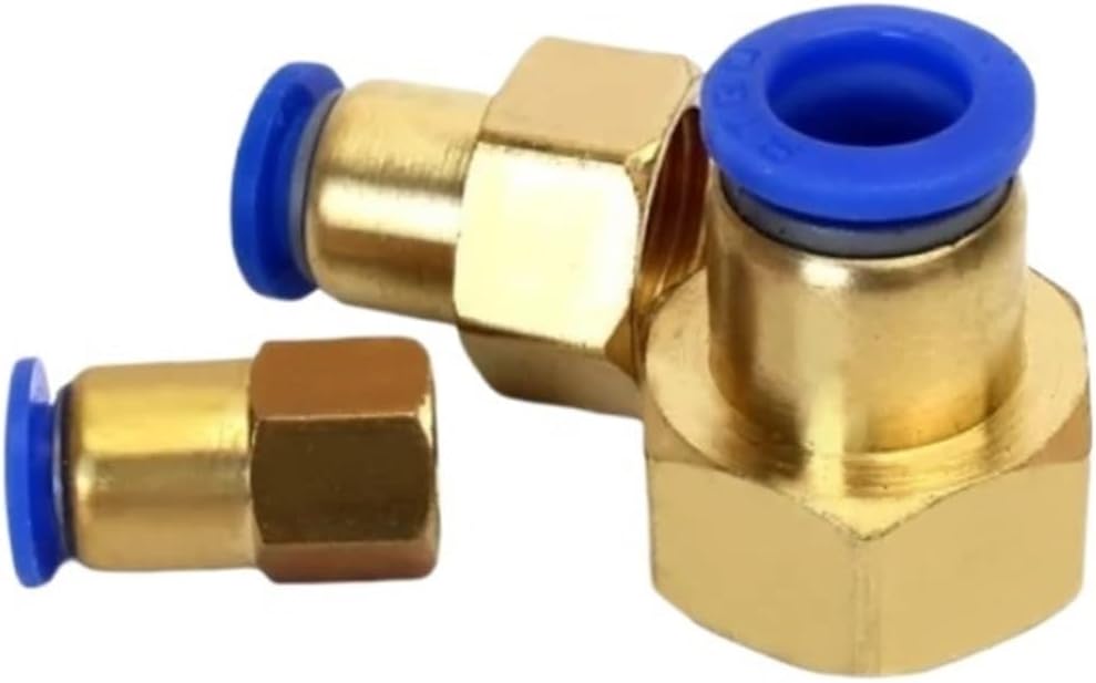 10pcs PCF Air Pipe Fitting 4 6 8 10 12mm Hose Tube 1/8 3/8 1/2 1/4 BSPT Female Thread Brass Pneumatic Connector Quick Joint(PCF8-03)