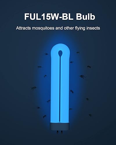 Miniatura 4 de Foco Zapper de repuesto para la mayoría de insectos de 15 W con base de 4 pines, bombilla de tubo doble en forma de U para T6 T8 T9, paquete de 2