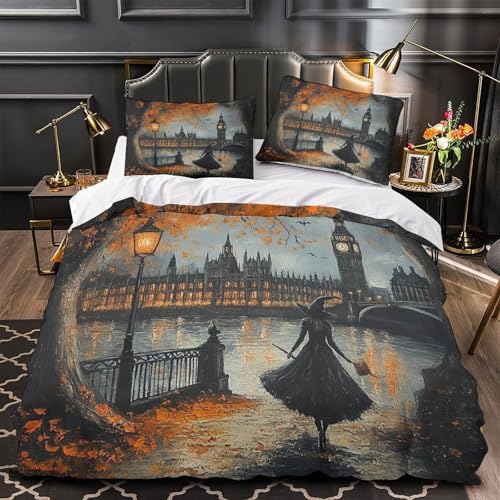 Housse de couette 3D Londres résistante et confortable 135x200 - 2