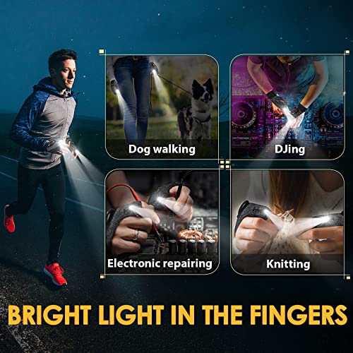 Rechargeable Led Flashlight Gloves Gifts For Men - Fathers' Day Gifts For Dad Birthday Gifts For Husband Women Hands-Free Lights For Fishing Repairing Bbq Running Camping Christmas Stocking Stuffers #TOP6