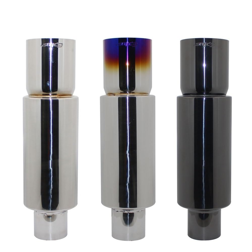 Rura wydechowa samochodu Tłumik rury wydechowej samochodu Rura wydechowa Uniwersalny interfejs ze stali nierdzewnej 51 57 63MM Koniec wydechu 76mm(012 Titanium 51mm)