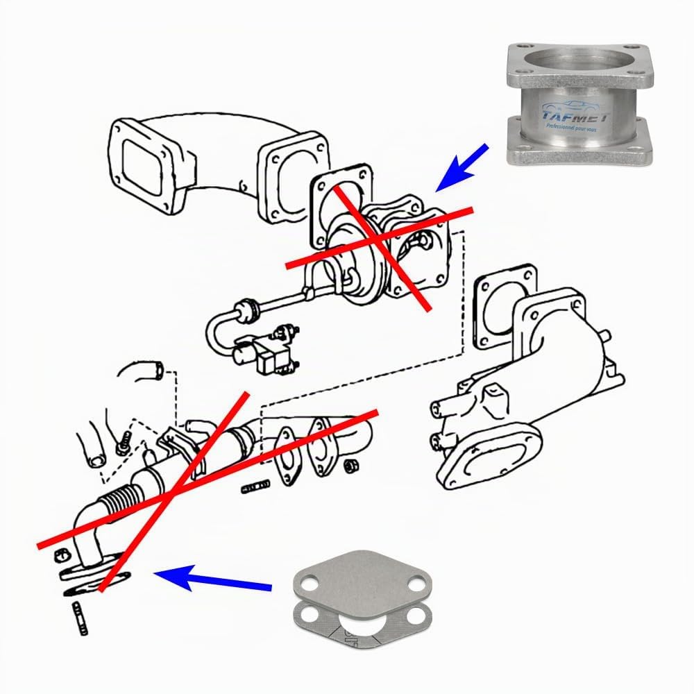 AGR Kit de retrait de tuyau de rechange pour Toyota Land Cruizer 100 4.2 TD HDJ100 1HD-FTE