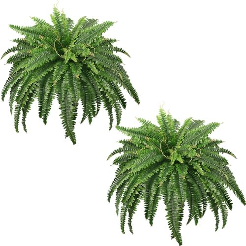 45" Fake Ferns, Realistic Large Artificial Bush Plants, 2 Artific...