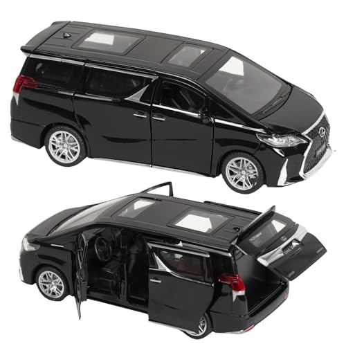 Image of Alloy Metal Pull Back Die-cast Car 1:32 Various Models with Sound & Music, Toy Cars for Kids Durable and Fun Gift for Boys and Girls (Black Lexus LM300)