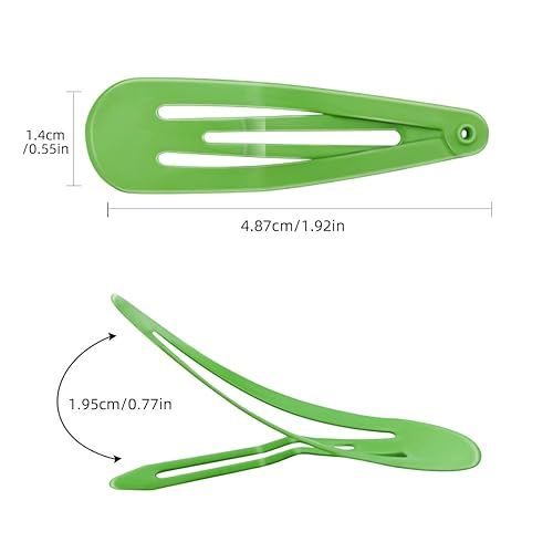 Miniatura 2 de 100 pinzas para el cabello para niñas, pinzas coloridas para el cabello de 2 pulgadas, pasadores de metal antideslizantes en 33 accesorios de