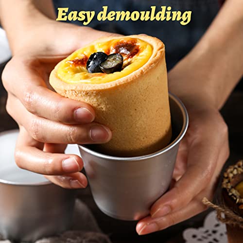 Symphonyw NBT-001 Suxgumoe Pudding Moulds, 10Pcs Aluminum Baking Cups Cupcake Mould Muffin Tin Dariole Moulds Baking Tool thumb #3