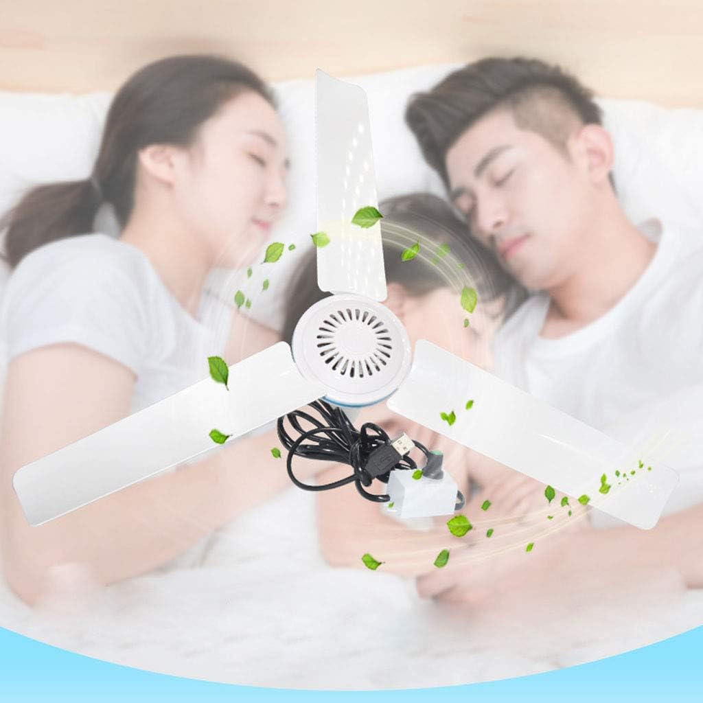 USB Fan USB Small Ceiling Fan 5V USB Quiet Camping Tent Fan Outdoor Hanging Gazebos Dorm Fan Hiking Outages Home Room