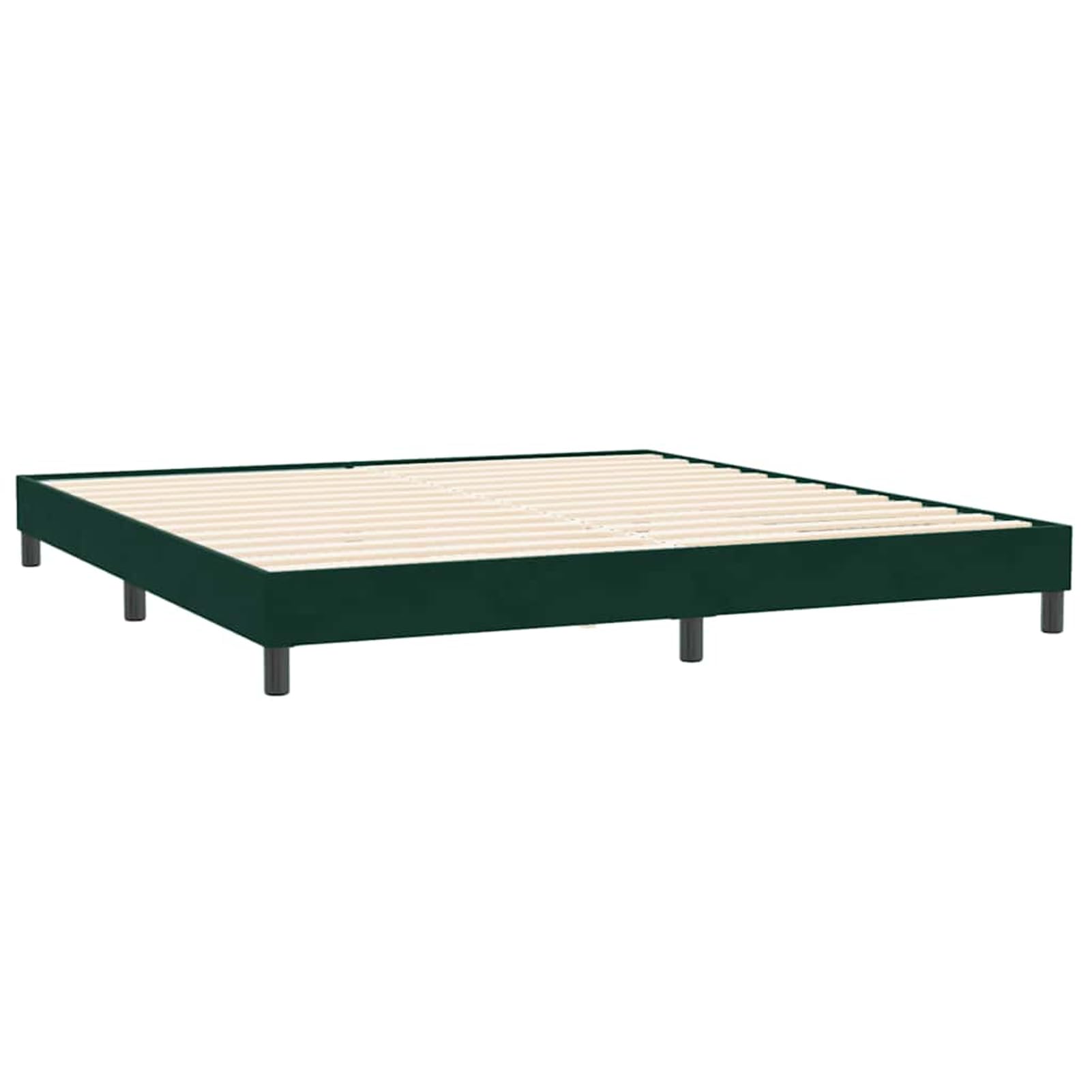 ATOMSTACK MAKER Letto a molle, 180 x 220 cm, colore verde scuro, design in velluto con testiera regolabile in altezza, materasso a molle insacchettate e topper traspirante, con rete a doghe e 2