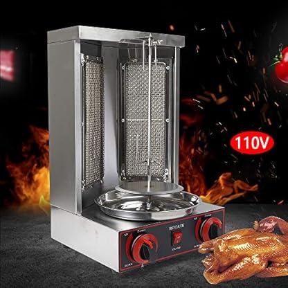 Elektro Grill Vertikalgrill Hähnchengrill Gas Kebap Machine Vertikale Broiler Gaskochmaschine 3000W Elektro Döner Grill Gyrosgrill Tischgrill Döner for Küche BBQ – Bild 4