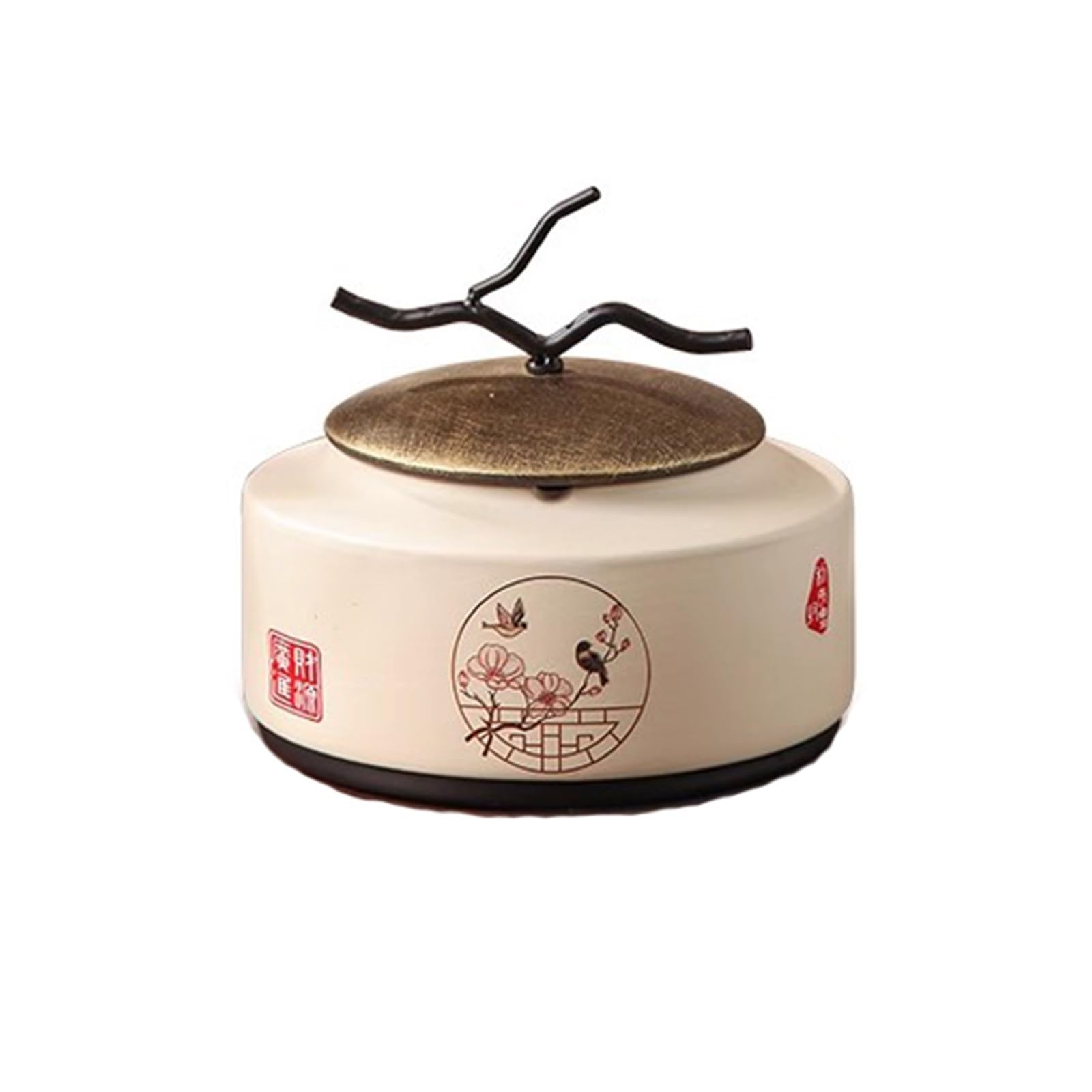 Wqqyu6hkf One Color Indoor Decorative Ceramic Ashtray With Lid Windproof Rainproof Outdoor Cigarette For Home Office Outside Garden For Desktop