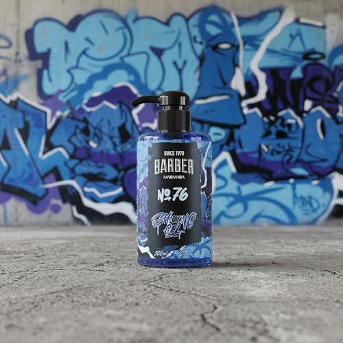 Barber Marmara No. 76 Shaving Gel for Men Transparent No Foam Shave Gel with Pump Professional Turkish Barber Quality for Beard Contours, Neckline & Close Shave Gel 500ml