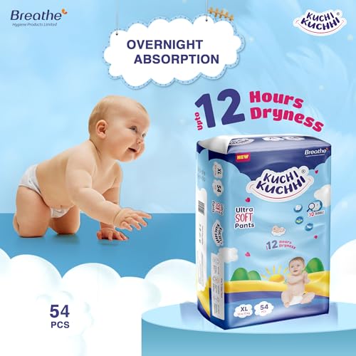 Image of Premium super soft baby diaper with a 3D bubble top and super absorbent core | Added active leak barriers and wetness indicators - XL Size, 162 Count