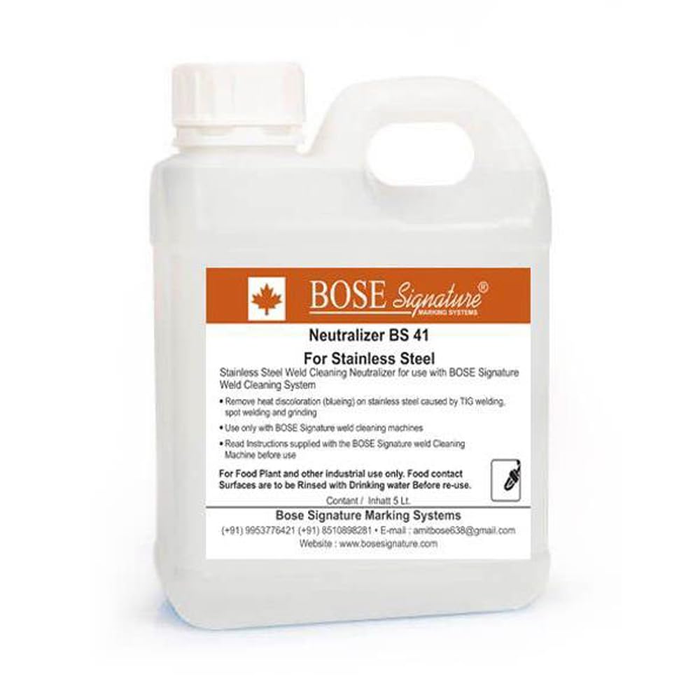 Weld Cleaning Chemical BS-1 (5L) | SS Welding Cleaner Fluid | Electrolyte for Weld Seam Bead Joint Cleaning Polishing Machine | Liquid Solution for BOSE Signature Stainless Steel Weld Cleaner & Others-image-21