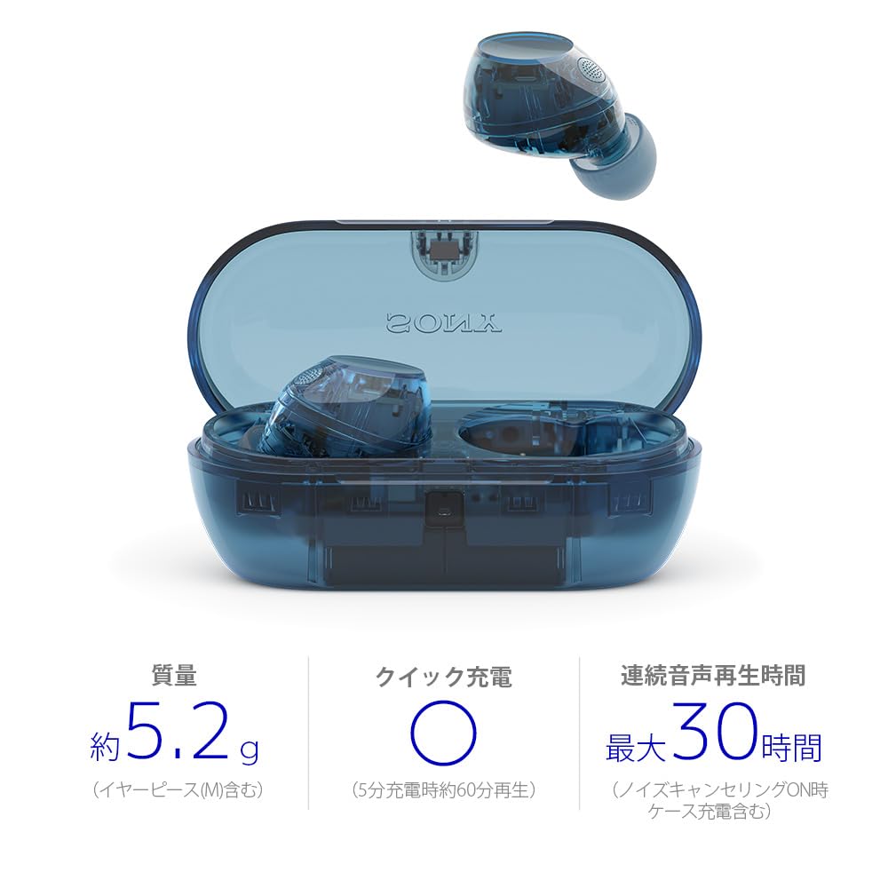 Sony WF-C710N Glass Blue Wireless Earphones, High Performance Noise Canceling, Bluetooth Long Battery, External Sound Capture, IPX4 Splashproof, Lightweight, Compact, Multi-Point Connection - 3