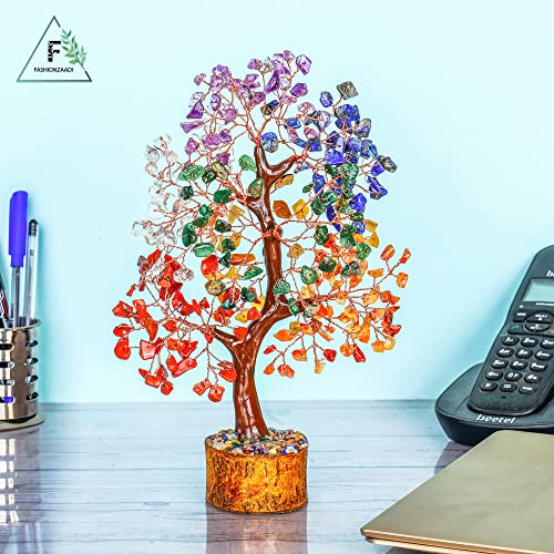 Seven Chakra Tree Of Life - Crystal Tree - Artificial Bonsai Tree, Spiritual Decor, Crystals And Gemstones, Crystal Tree For Positive Energy - Feng Shui Tree, Reiki Gifts, 7 Chakra Tree #TOP6