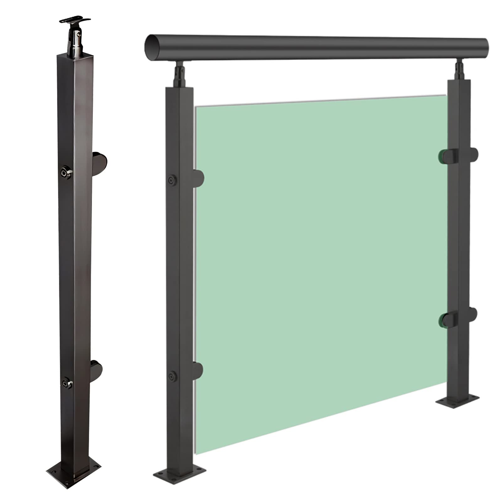 Poteau de balustrade pour escalier de deck et balcon en acier inoxydable durable