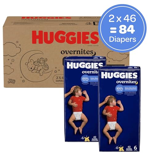 huggies size 6 overnites baby diapers overnight diapers size 6 35 lbs 84 ct 2 packs of 42 packaging may vary