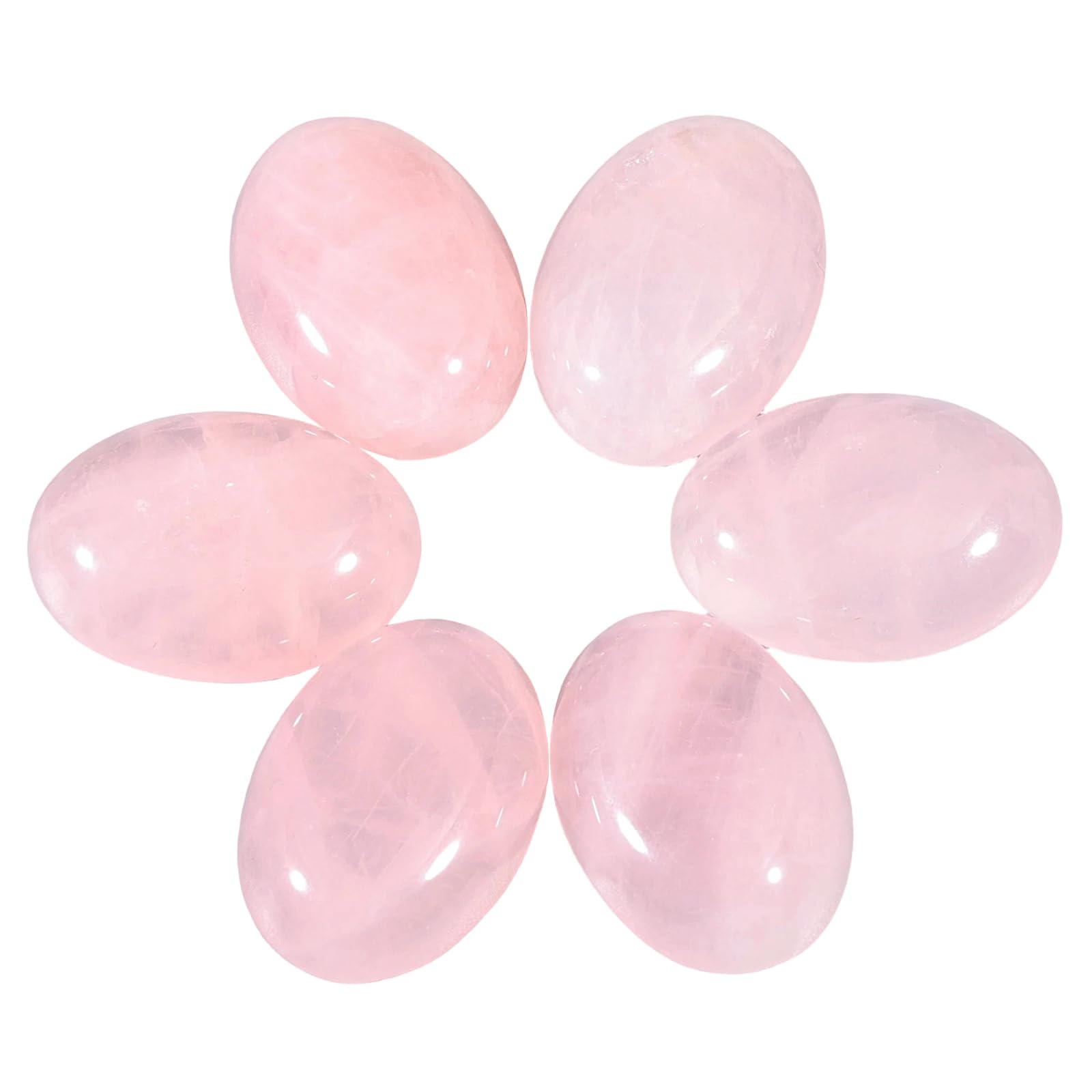 dssmboom 6 Pcs Oval Cabochons Flat Back Stone Beads for Jewelry Making