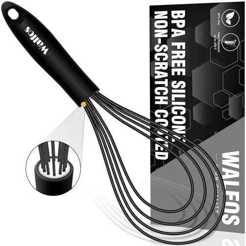 Flat Whisk, Walfos 11'' Silicone Flat Whisks for Sauce