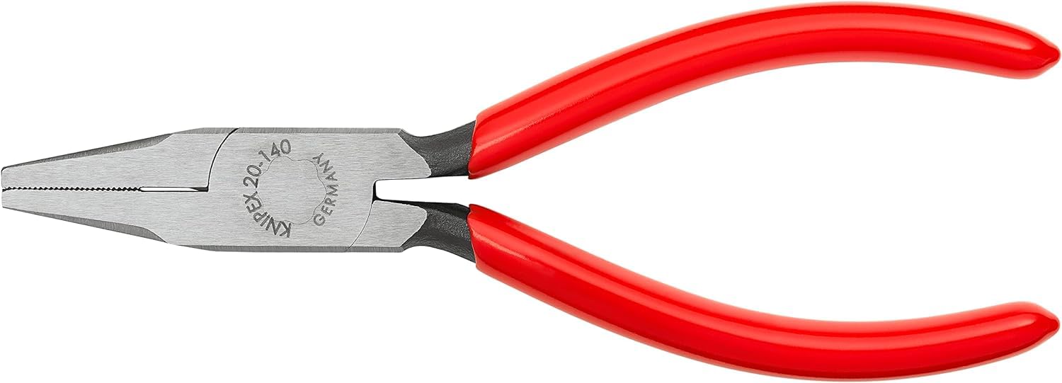KNIPEX Alicate de boca plana recubiertos de plástico 140 mm, 20 01 140 | resina sintética 140 mm