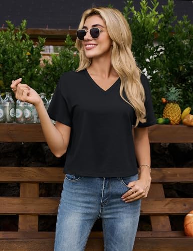 YUCOLEN Women's Cropped T Shirts Summer UPF 50+ Short Sleeve Tops2
