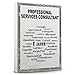Custom Name Professional Services Consultant Inspirational Success Canvas Wall Art, Professional Services Consultant Ready-to-Hang Motivational Quote Poster 22AZ2283