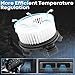 AC Blower Motor Fan Front Blower Motor Compatible with 2007-2018 Dodge Ram 1500 2500 3500, 2007-2017 Honda CRV Accord Pilot Odyssey, 2008-2016 Jeep Patriot Wrangler OEM# 700203