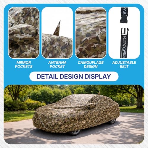 Image of KINGSWAY JungleTech 100% Waterproof Car Cover Only with Mahindra BE 6 (Year 2025 Onwards - All Model) | Mirror and Antenna Pockets | Scratchproof | All Weather Car Body Cover
