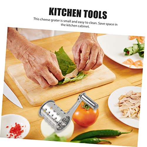 OUNONA Rallador manual giratorio para queso acero inoxidable miniatura 4