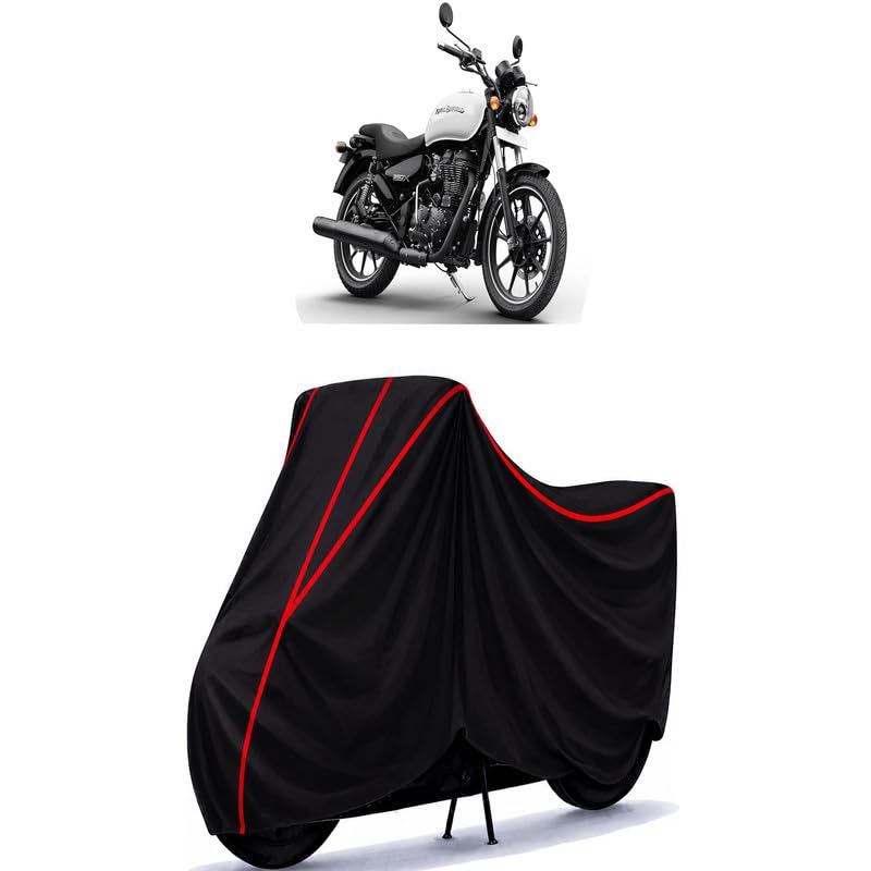 Image of Thunderbird 350X Water Resistant Bike Cover for All Motorcycles & Rain | Heavy Duty Taffeta Fabric | UV Protection, Dustproof, Scratchproof | All Weather Two Wheeler Body Cover with Elastic Bottom