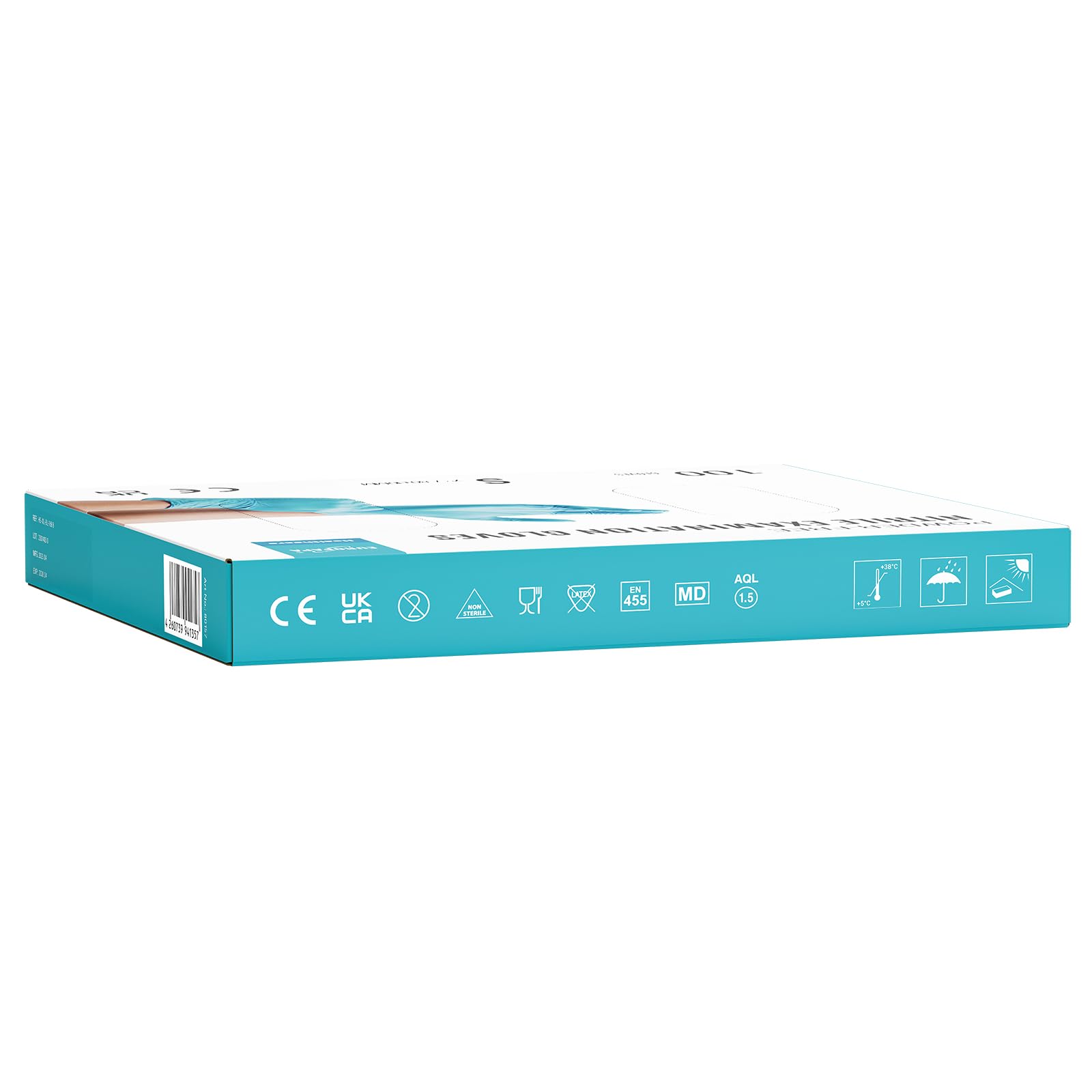 EUROPAPA® 2000 Stück (20x100) Nitrilhandschuhe Box Einweghandschuhe, Einmalhandschuhe, Untersuchungshandschuhe, puderfrei, ohne Latex, unsteril, latexfrei, disposible gloves (S, Hellblau)