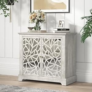 Galano Culbin 2 Door Storage Cabinet Accent Furniture Cupboard for Living Room Hallway Kitchen Sideboard Buffet Table 1567 D x 3236 W x 2929 H Dusty Grey Oak