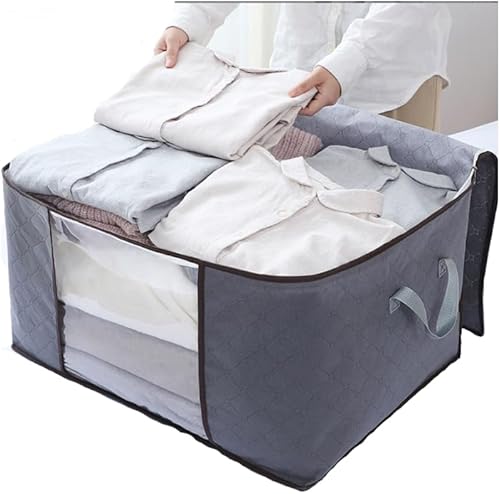 Miniatura 2 de Bolsas de almacenamiento organizadoras de armario, paquete de 6 cubos de almacenamiento, 23 x 16 x 13 pulgadas con capacidad de 90 litros, ventana